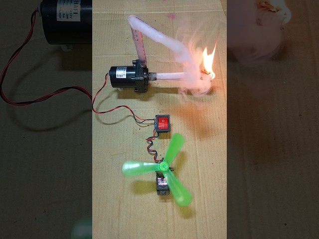 Powering A Big Smoke Machine With New Metal Gear Servo Motor #dcmotor #tech #shorts