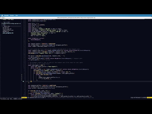 Build your own #HTTP #server using #Zig 0.16 (CodeCrafters) -- Part1