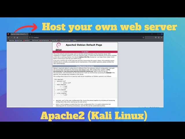 How to Start APACHE2 WEB SERVER on Kali Linux