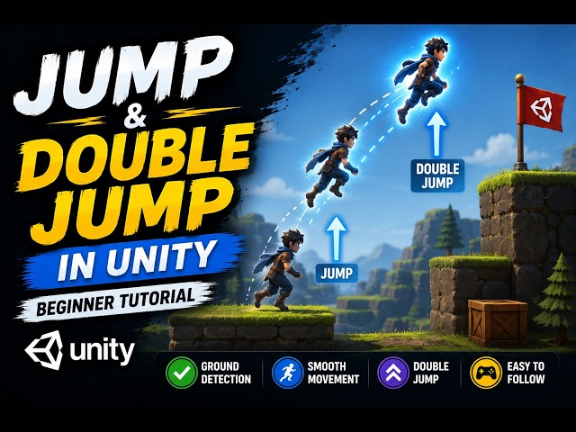 How to Make Jump & Double Jump in Unity (Beginner Tutorial)