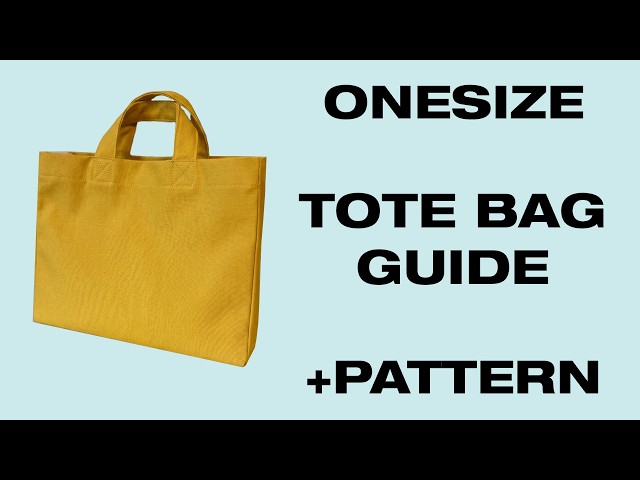 DIY Canvas Tote Bag | Easy Sewing Project With Pattern