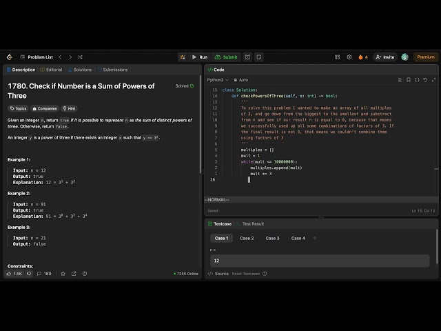 [ LeetCode ] Check if Number is a Sum of Powers of Three | Python