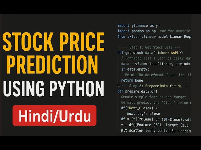 Stock Price Prediction in Python | Machine Learning Project for Beginners (No Experience Needed)