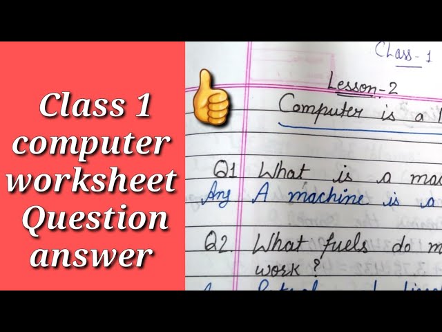 Computer for class 1 // Class 1 computer worksheet // computer question answer