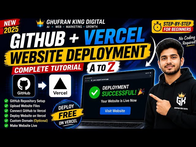 GitHub + Vercel Website Deployment | Complete A to Z Tutorial 2026 🚀