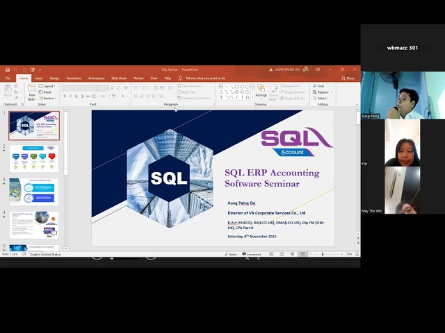SQL ERP Accounting Software Seminar