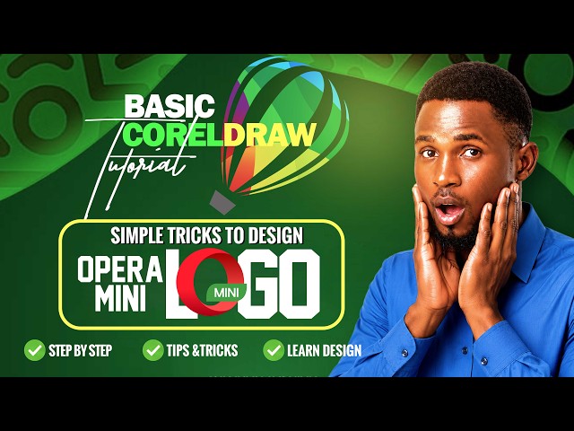 CorelDRAW Tutorial: Basic Shapes to Design Opera mini logo #oipa #New tutorial #latest2026tutorial