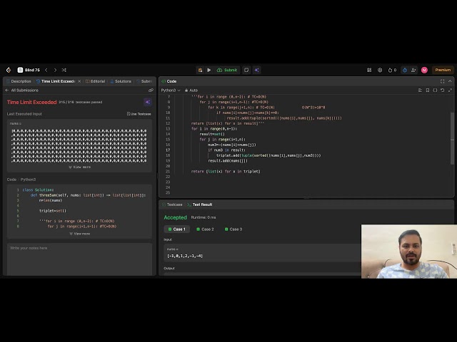 Day 5 Live DSA in python question series : Lets discuss : 3 Sum