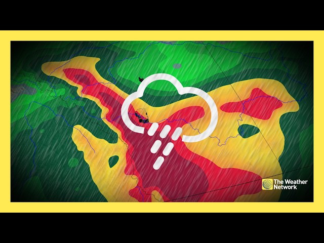 Significant Rainfall Continues Across Alberta Monday With Strong Winds | #forecast