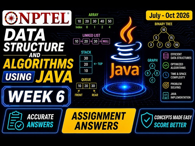 NPTEL Data Structure and Algorithms Using Java | Week 6 Assignment Answers 2026 | #dsa  #java
