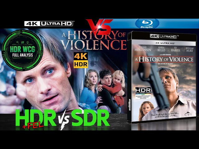 A History Of Violence 2005 HDR WCG ANALYSIS 4K UHD BD REVIEW vs 1080p BD SDR 100nit #TRUE_DIFFERENCE