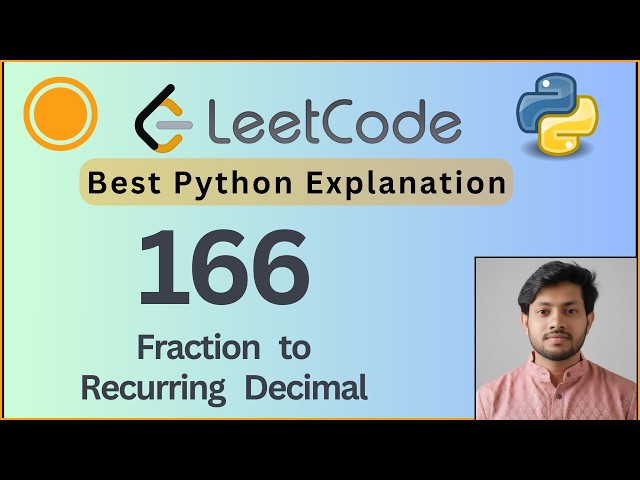 Leetcode 166. Fraction to Recurring Decimal | HashMap + Simulation | Python Solution