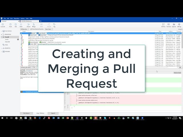 Creating and Merging Pull Requests (8 of 9)