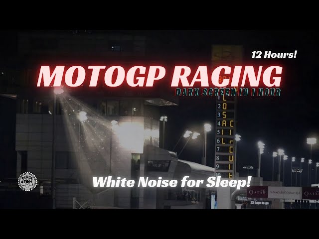 ⨀ MotoGP Racing in the Distance 🏁 | Distant Engine Roar + Faint Announcer | Sleep Sounds ⨀