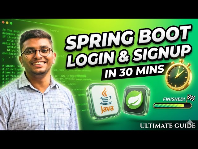 Spring Boot : User Login and Registration Tutorial [ In 30 Mins ] - Spring boot Series