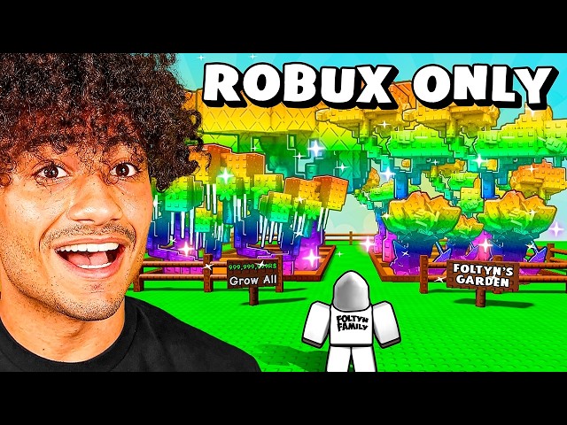 Starting Over Using INFINITE ROBUX in Grow A Garden!