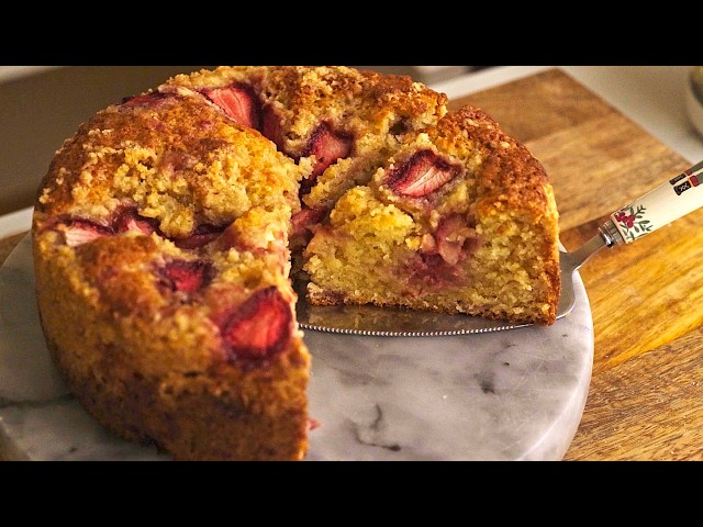 Got frozen strawberries stuck in that freezer? Do what I did and enjoy this incredible cake