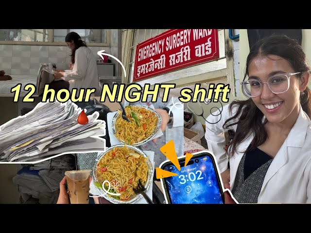 12 HOUR NIGHT duty🩺🏥 *mbbs internship*