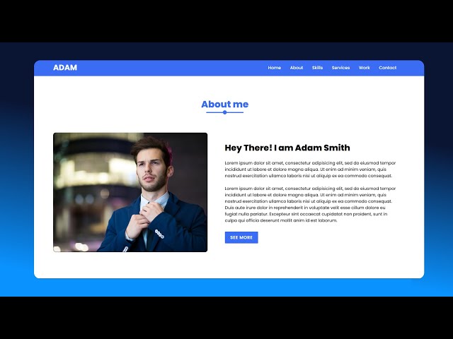 Responsive About Us Page in HTML and CSS only | Free Source Code