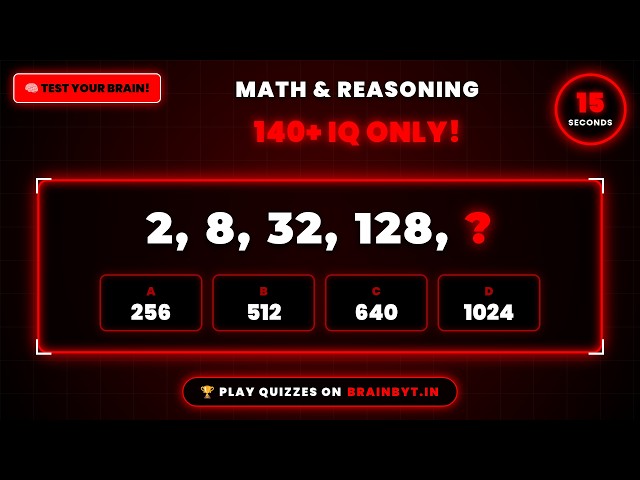 99% FAIL This 10-Question IQ Math Test! #brainbytquiz