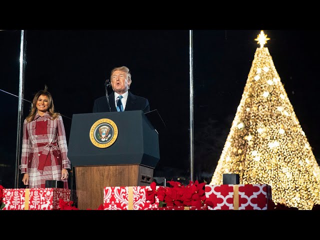 U.S. President Trump and first lady Melania Trump light National Christmas Tree in Washington