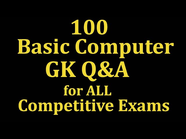 What are 100 Basic Computer Knowledge Questions? #computergk #gkcomputer #staticgk #computer