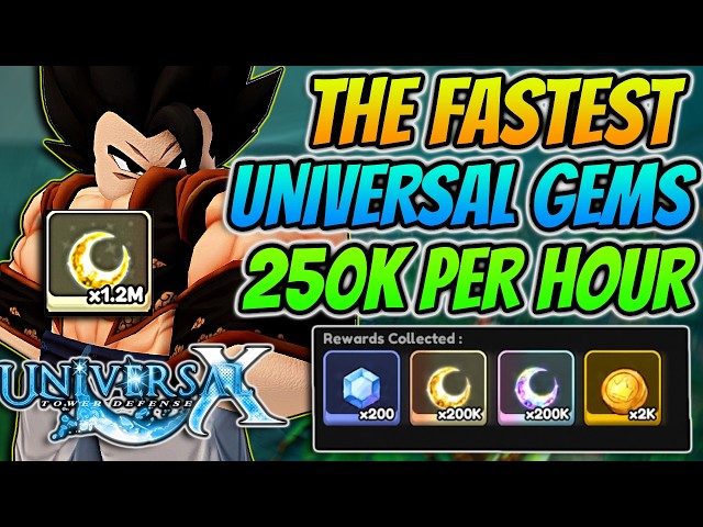 *FASTEST* Method To Farm Universal Gems 2 In Universal Tower Defense X Update 3! (PART 2)