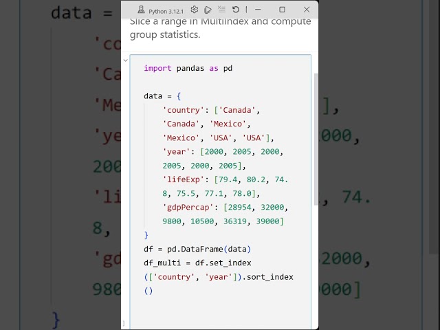 05 MultiIndex Range Slicing and Grouping in Pandas
