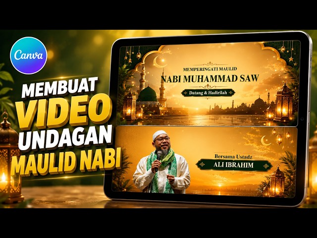 Cara Membuat Video Undagan Maulid Nabi di Canva