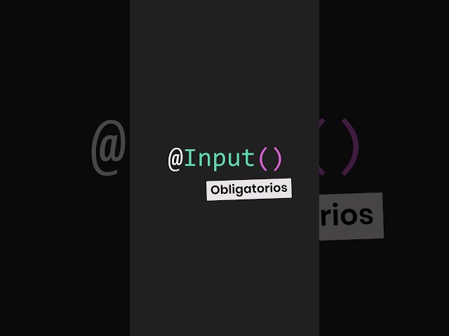 @Input() obligatorios en componentes y directivas.  Disponible en Angular 16+. #shorts