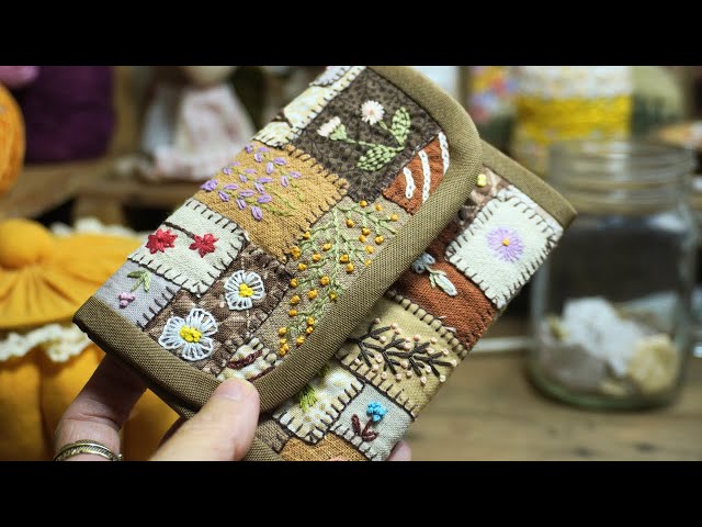 Sewing a Wallet from Fabric Scraps – A Patchwork and Hand Embroidery Idea
