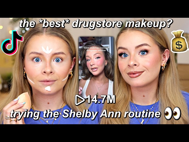 Following the Tiktok VIRAL 'Shelby Ann" drugstore makeup routine 👀 I have some thoughts..