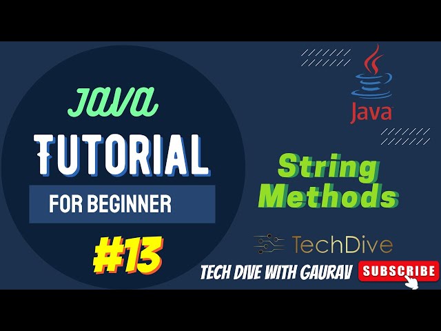 Java String Methods | Tutorial #13 |