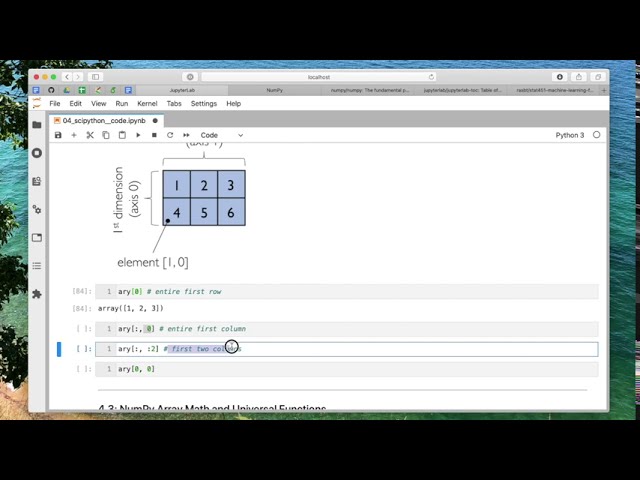 4.2 NumPy Array Construction and Indexing (L04: Scientific Computing in Python)