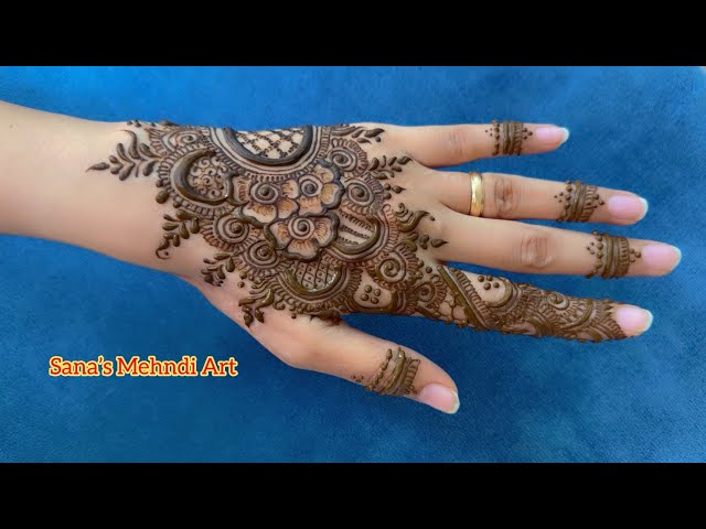 Very Beautiful Quick and Easy Pretiest Henna Deisgn For Back Hand | Beautiful Mehndi Design Tutorial