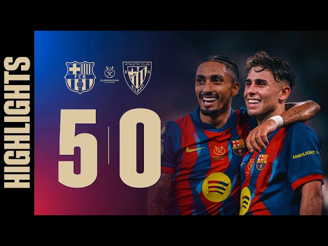 RESUMEN | FC BARCELONA vs ATHLETIC CLUB (5-0) | Semifinal de la Supercopa de España 🔵🔴