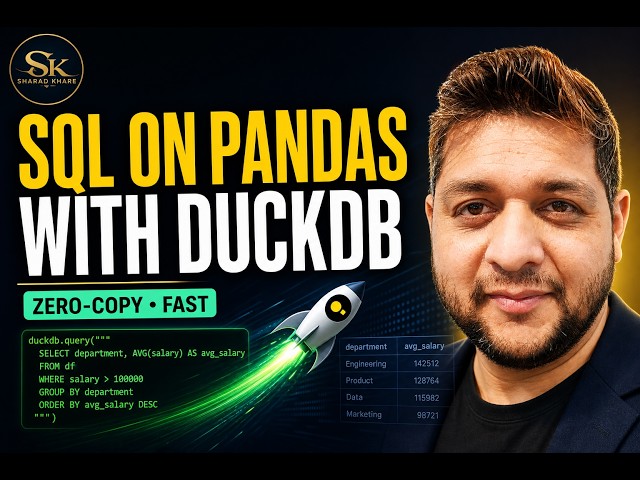 Run Blazing-Fast SQL Directly on Pandas DataFrames with DuckDB (Zero-Copy) | Datacode With Sharad
