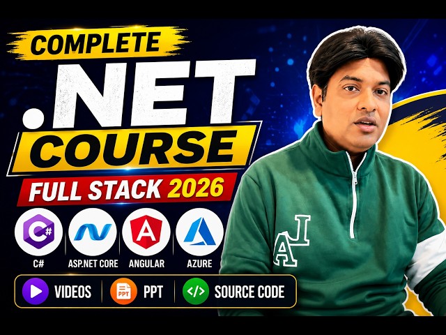 Complete .NET Full Stack Course 2026 | C#, ASP.NET Core, Web API, Angular, Microservices & Azure