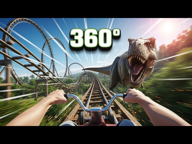 Dinosaurs Roller Coaster - 360° VR Video