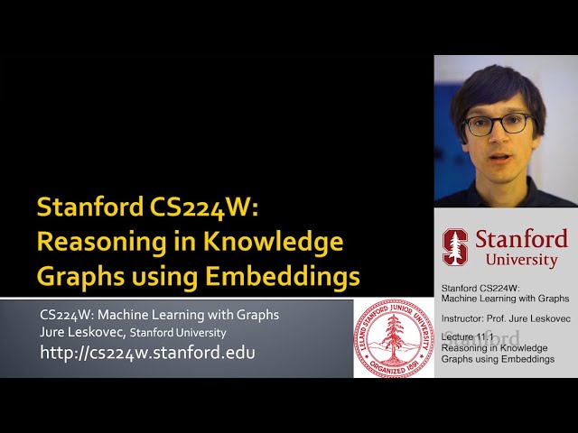 Stanford CS224W: Machine Learning with Graphs | 2021 | Lecture 11.1 - Reasoning in Knowledge Graphs