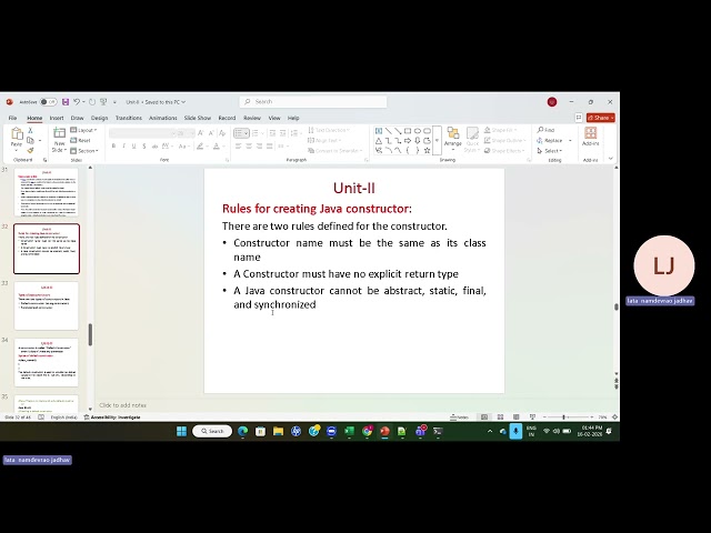 Costructor in java Part I