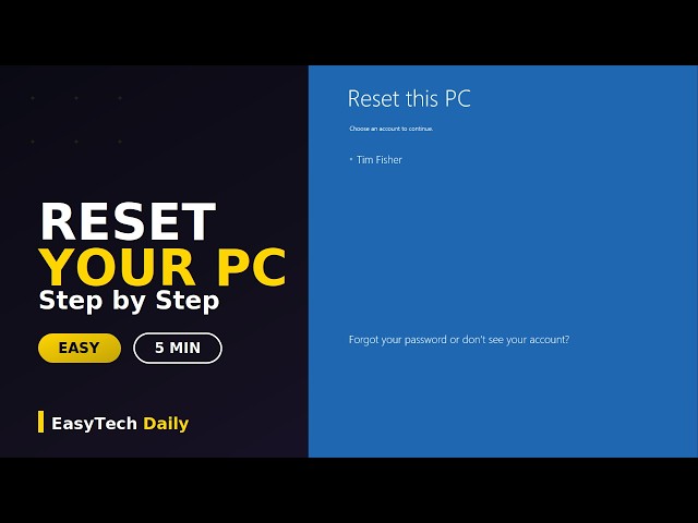 How to Reset Your PC (Step-by-Step Guide 2026)