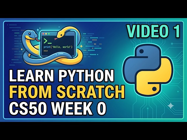Learning Python From Scratch | CS50P Week 0: Setup, Functions & Input (Day 1) Hindi