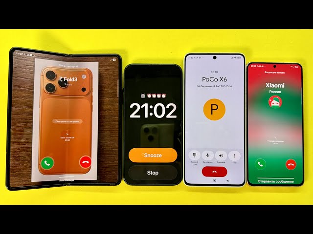 Alarm Clock , Incoming Call Samsung Z Fold3, IPhone 13, Poco X6, Samsung S21