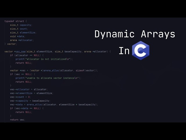 I Built Dynamic Arrays in C