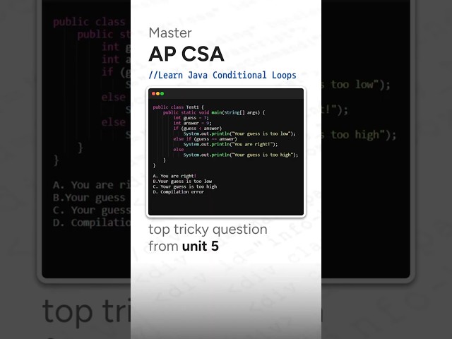 APCSA Practice: What Does This If-Else Statement Output? | Java Coding Challenge