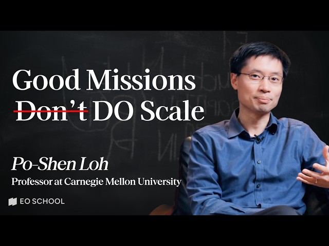 How to Do Good AND Make Money | Carnegie Mellon University Po-Shen Loh