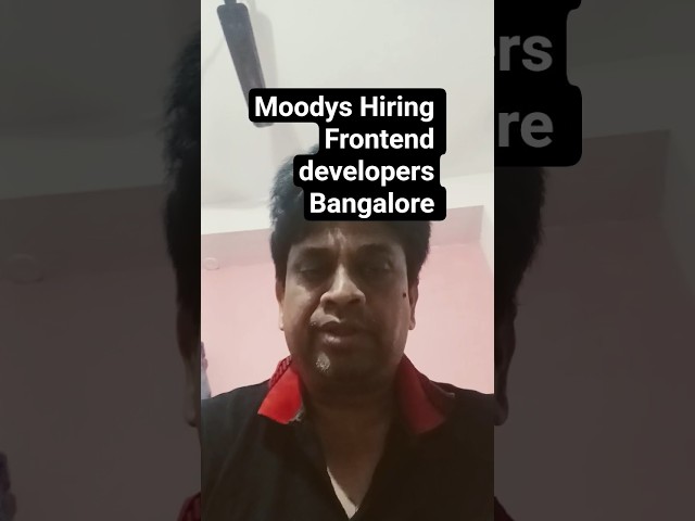 Moody’s Hiring Frontend Developers 2026 | React & TypeScript Jobs | Bengaluru | 3–5 Years
