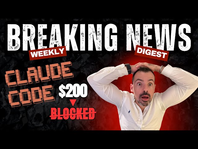$200/Mo Claude Code Users Just Got BLOCKED (Agentic Digest Jan 10-17)