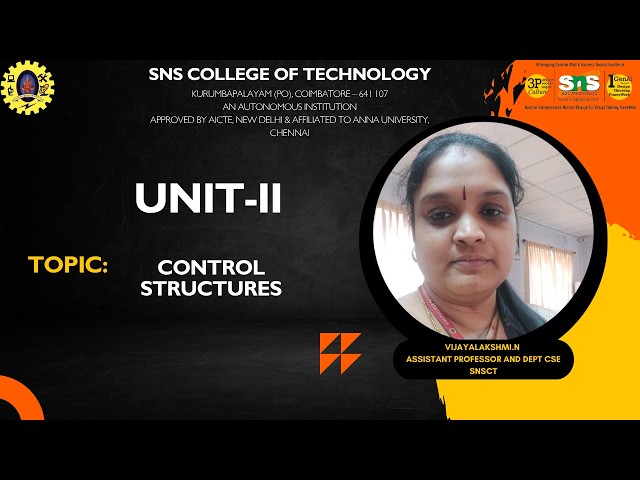 Control structures|OOPS IN JAVA|SNS Institutions